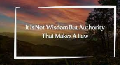 Photo of It is not wisdom but authority that makes a law. t – tymoff
